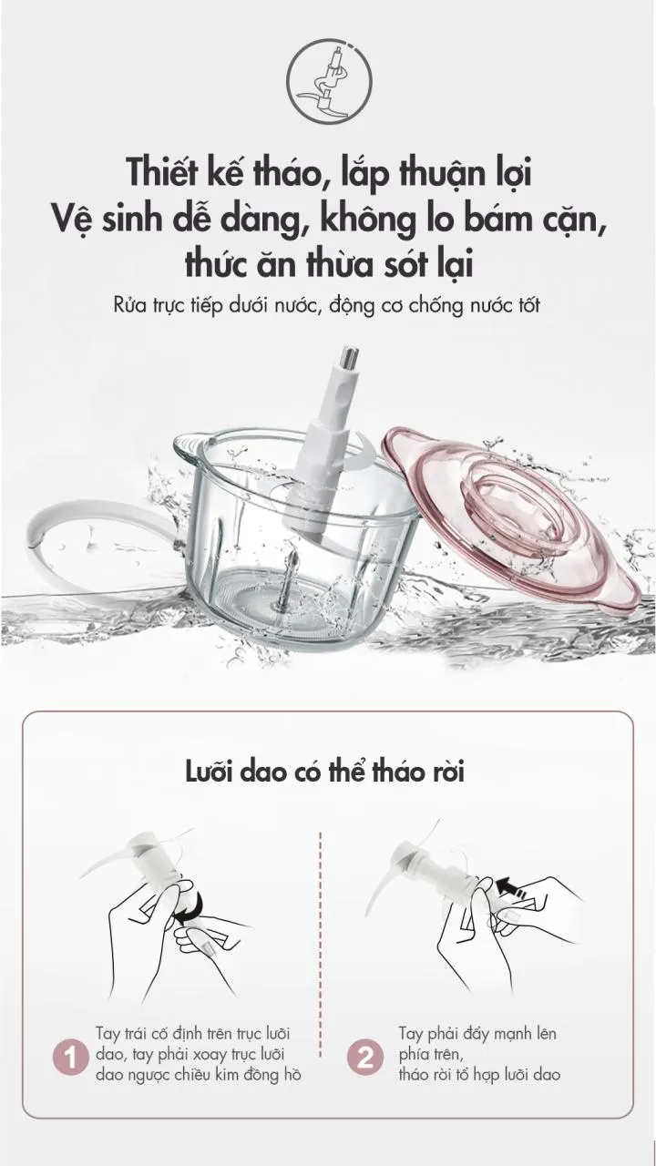 Máy Xay Thực Phẩm Đa Năng Bear Qsj-B03K2 Máy Xay Thực Phẩm Đa Năng Bear Qsj-B03K2