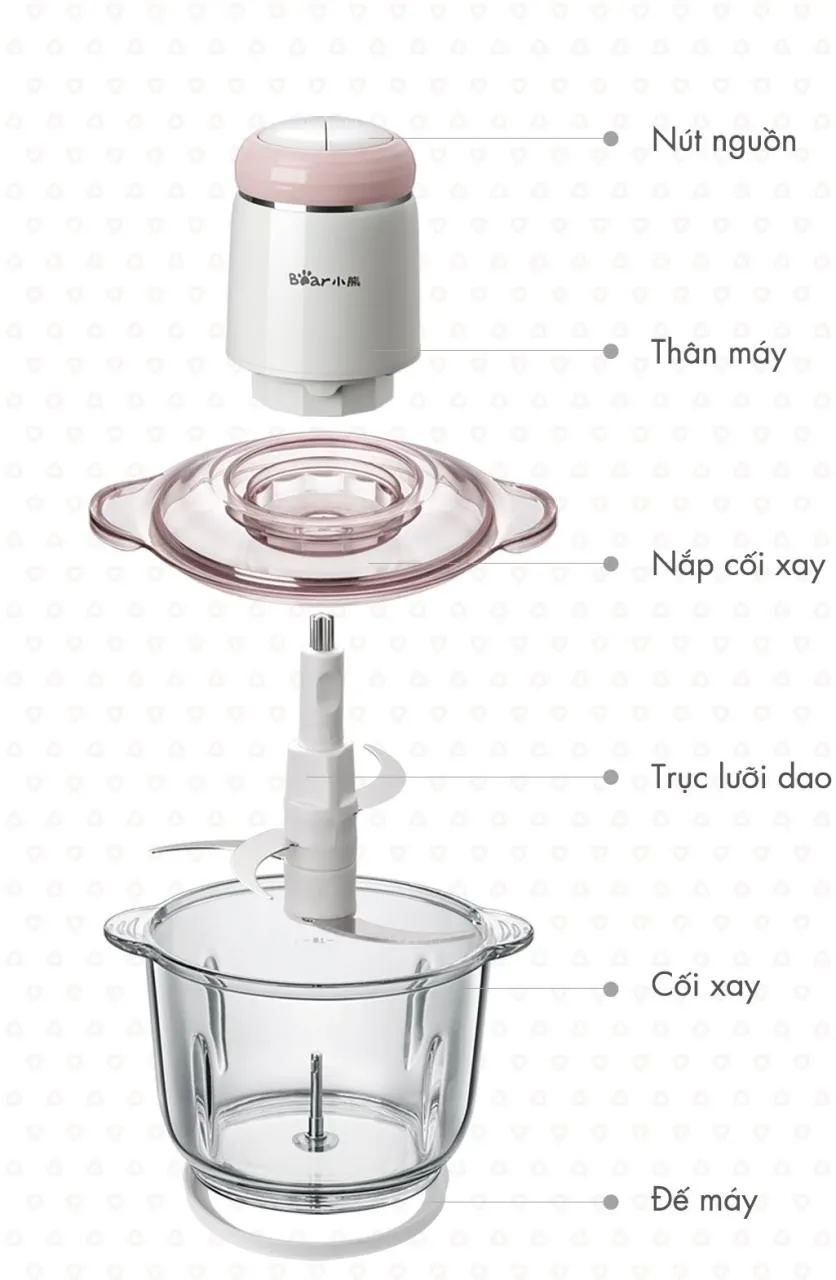 Máy Xay Thực Phẩm Đa Năng Bear Qsj-B03K2 Máy Xay Thực Phẩm Đa Năng Bear Qsj-B03K2