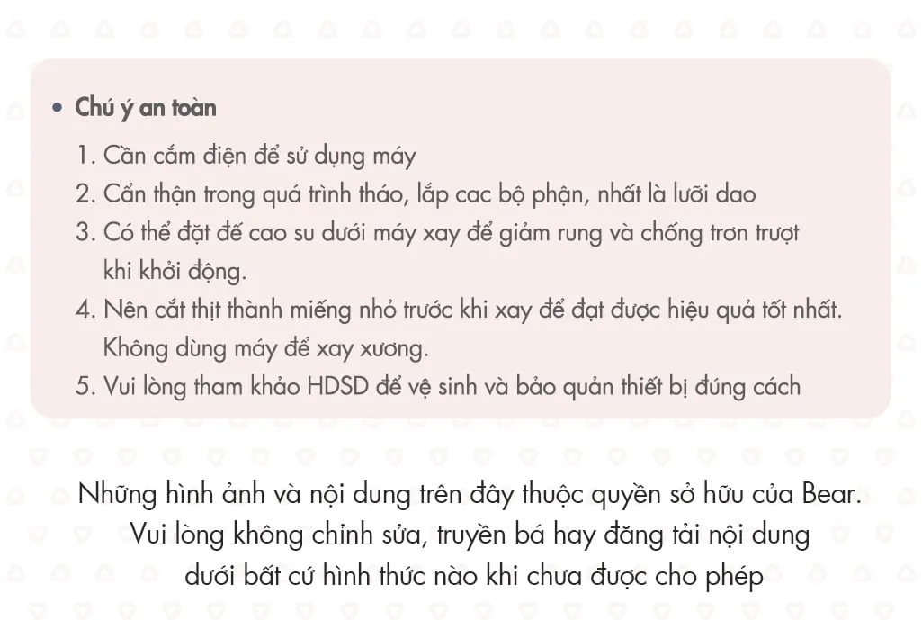 Máy Xay Thực Phẩm Đa Năng Bear Qsj-B03K2 Máy Xay Thực Phẩm Đa Năng Bear Qsj-B03K2