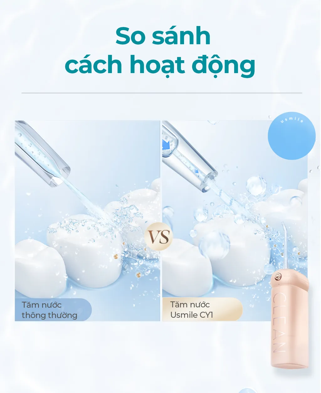 Máy Tăm Nước Sóng Siêu Âm Usmile Màu Green 23 Máy Tăm Nước Sóng Siêu Âm Usmile Màu Green