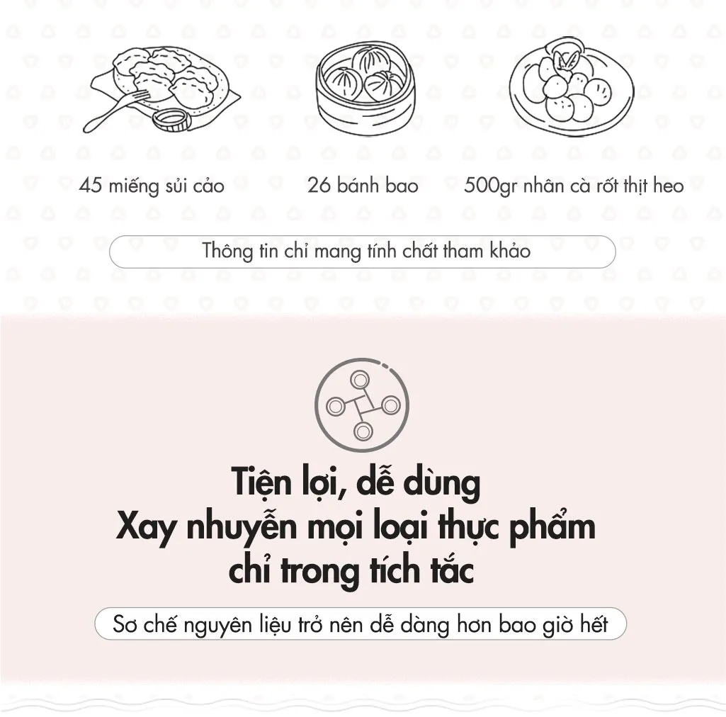Máy Xay Thực Phẩm Đa Năng Bear Qsj-B03K2 Máy Xay Thực Phẩm Đa Năng Bear Qsj-B03K2