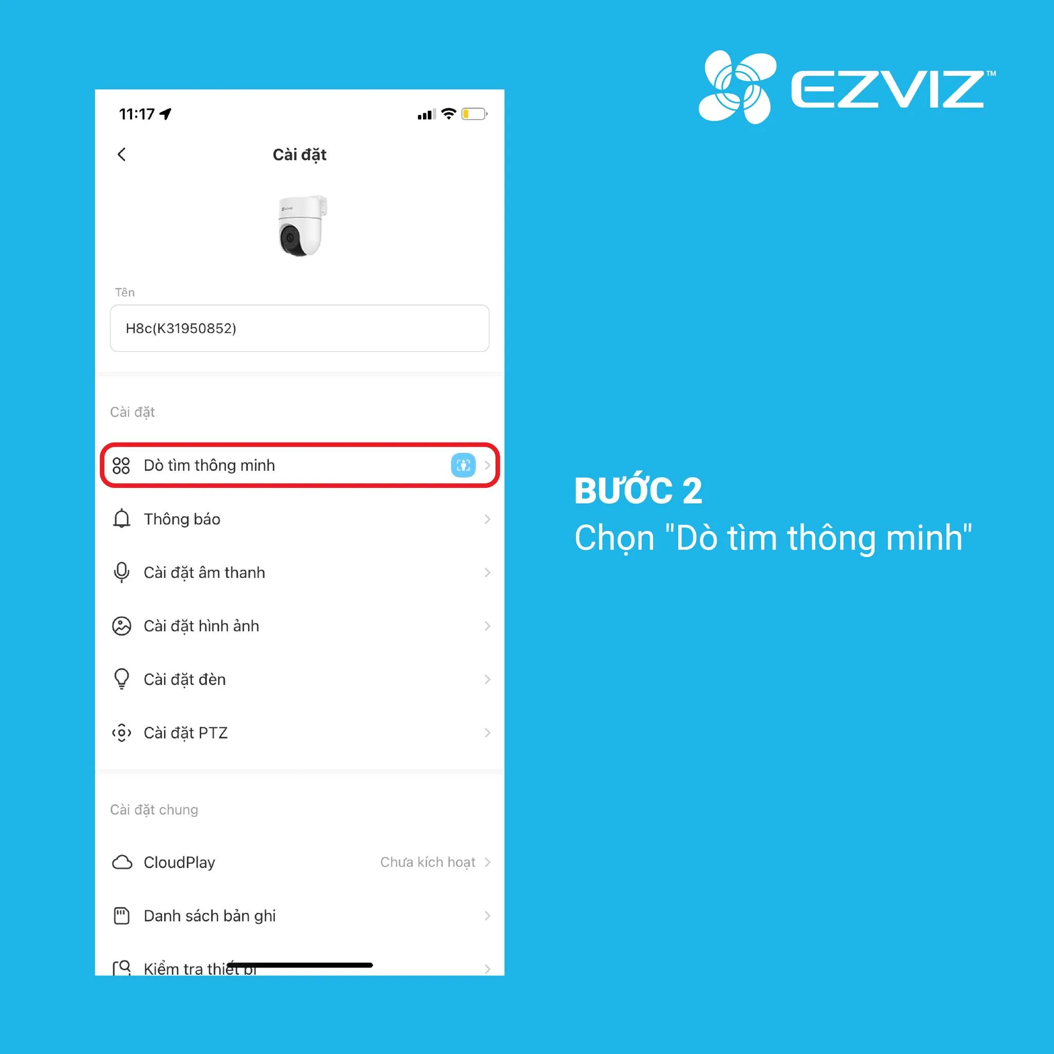 Hướng Dẫn Cài Đặt Phát Hiện Thông Minh Cho Camera Ezviz 8 Hướng Dẫn Cài Đặt Phát Hiện Thông Minh Cho Camera Ezviz