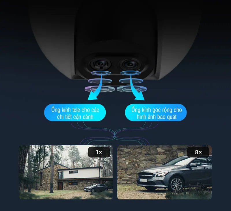 Camera Quay Quét Wifi Ezviz C8Pf Ống Kính Kép 1080P Camera Quay Quét Wifi Ezviz C8Pf Ống Kính Kép 1080P