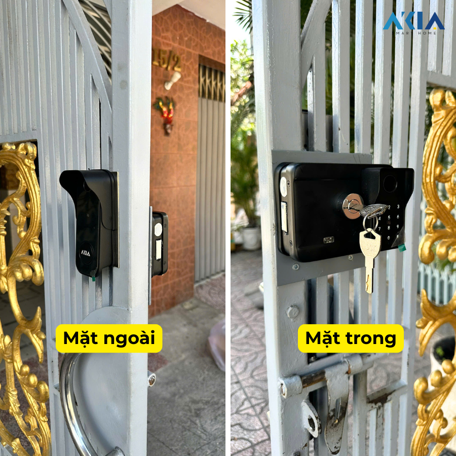 Top 12 Mẫu Khóa Cửa Cổng Thông Minh Chống Nước Ngoài Trời 3 Akia N1