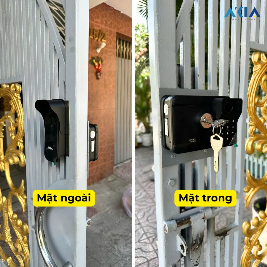 Top 12 Mẫu Khóa Cửa Cổng Thông Minh Chống Nước Ngoài Trời 20 Akia N1