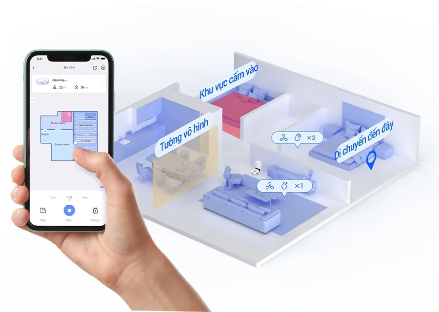 Robot Hút Bụi Lau Nhà Ezviz Re5 Plus 18 Robot Hút Bụi Lau Nhà Ezviz Re5 Plus - Akia Smart Home