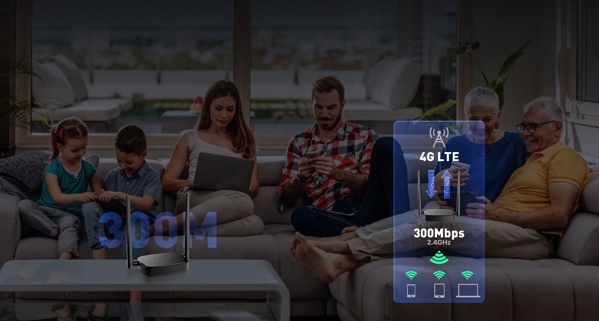 Router Wifi Lte Tenda 4G05 Dùng Sim 4G N300 - Akia Smart Home