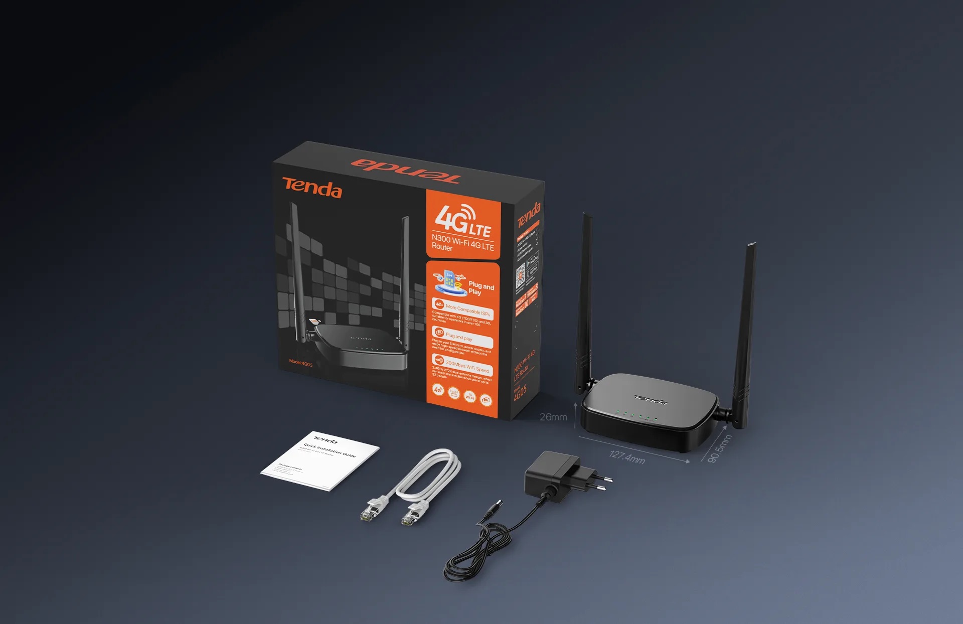 Router Wifi Lte Tenda 4G05 Dùng Sim 4G N300 - Akia Smart Home