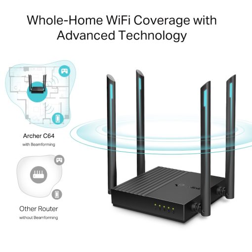 Router Wifi Tp-Link C64 Băng Tần Kép Ac1200 Mumimo - Akia Smart Home