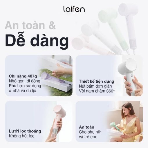 Máy sấy tóc ion âm Laifen SE tốc độ cao - AKIA Smart Home