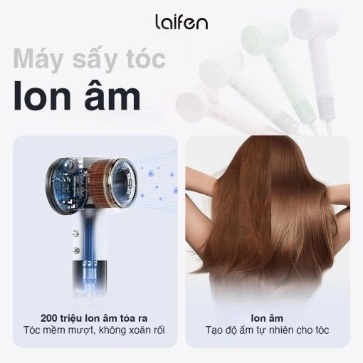 Máy sấy tóc ion âm Laifen SE tốc độ cao - AKIA Smart Home