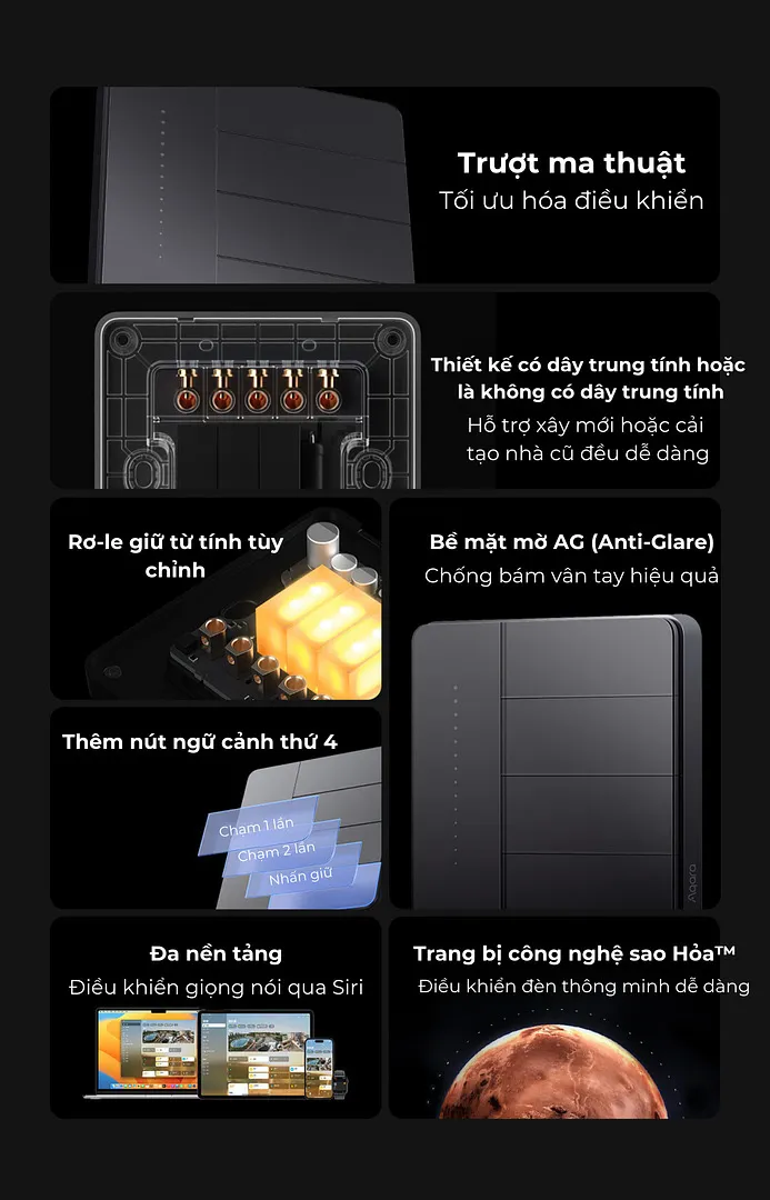 Công Tắc Thông Minh Aqara Smart Switch Z1 Pro 10 Công Tắc Thông Minh Aqara Smart Switch Z1 Pro - Akia Smart Home