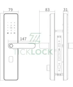 Khoá vân tay thông minh Ticklock SL07 Red Bronze - AKIA Smart Home