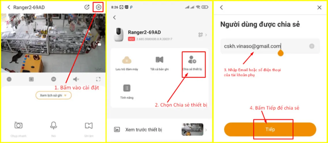 Cách Chia Sẻ Và Huỷ Chia Sẻ Camera Imou 2 Chia Sẻ Thiết Bị Imou