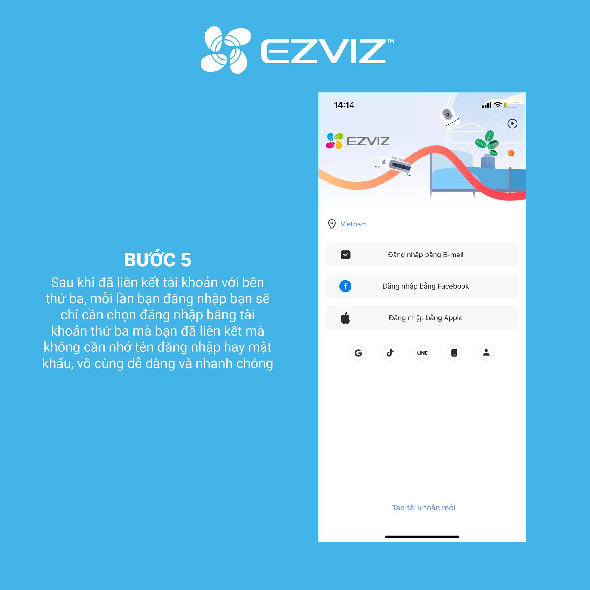 Hướng Dẫn Liên Kết Với Tài Khoản Bên Thứ Ba Của Ứng Dụng Camera Ezviz - Akia Smart Home Hướng Dẫn Liên Kết Với Tài Khoản Bên Thứ Ba Của Ứng Dụng Camera Ezviz - Akia Smart Home