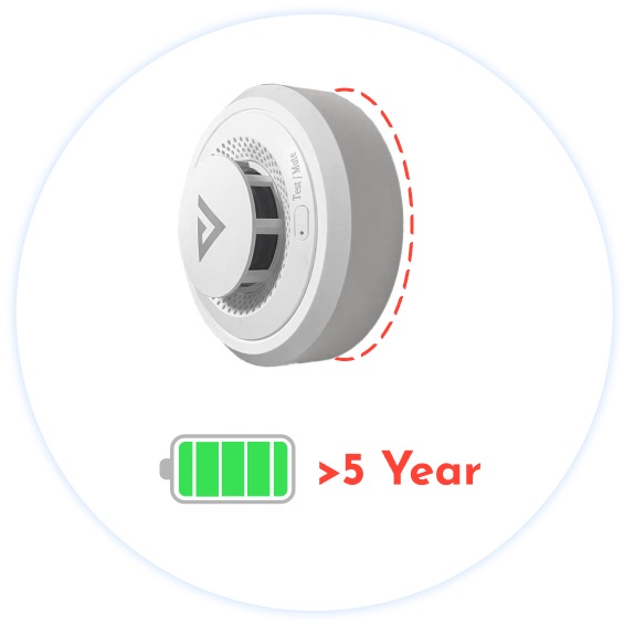 Cảm Biến Khói Vconnex Không Dây Bluetooth Mesh 5 Cảm Biến Khói Vconnex Không Dây Bluetooth Mesh - Akia Smart Home