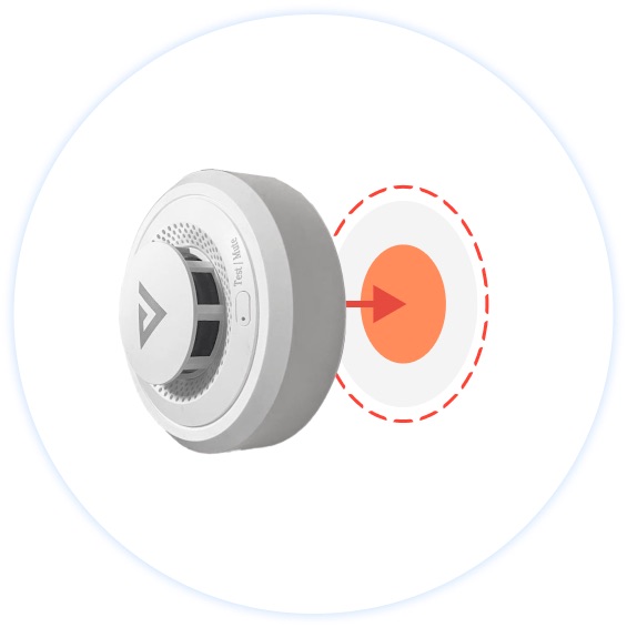 Cảm Biến Khói Vconnex Không Dây Bluetooth Mesh 3 Cảm Biến Khói Vconnex Không Dây Bluetooth Mesh - Akia Smart Home