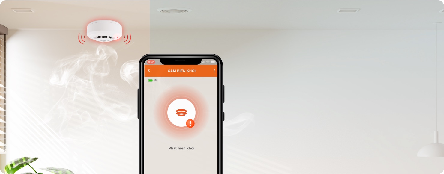 Cảm Biến Khói Vconnex Không Dây Bluetooth Mesh - Akia Smart Home Cảm Biến Khói Vconnex Không Dây Bluetooth Mesh - Akia Smart Home