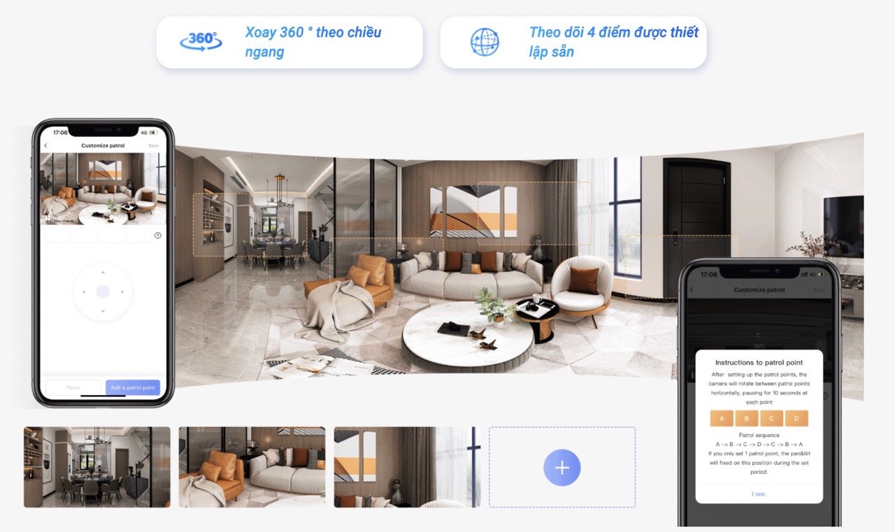 Camera 2 Mắt Trong Nhà Ezviz H7C Dual - Akia Smart Home