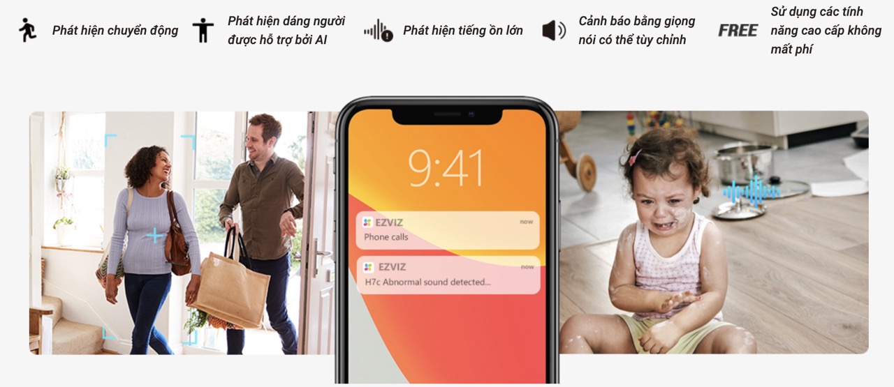 Camera 2 Mắt Trong Nhà Ezviz H7C Dual - Akia Smart Home