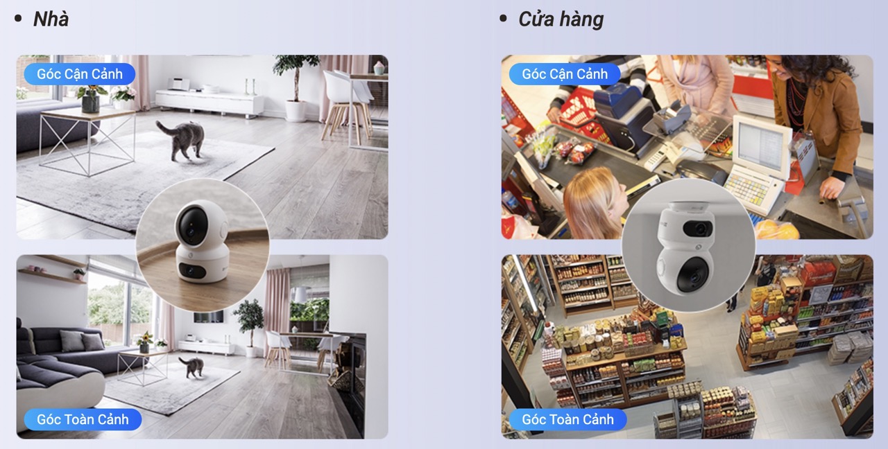 Camera 2 Mắt Trong Nhà Ezviz H7C Dual - Akia Smart Home