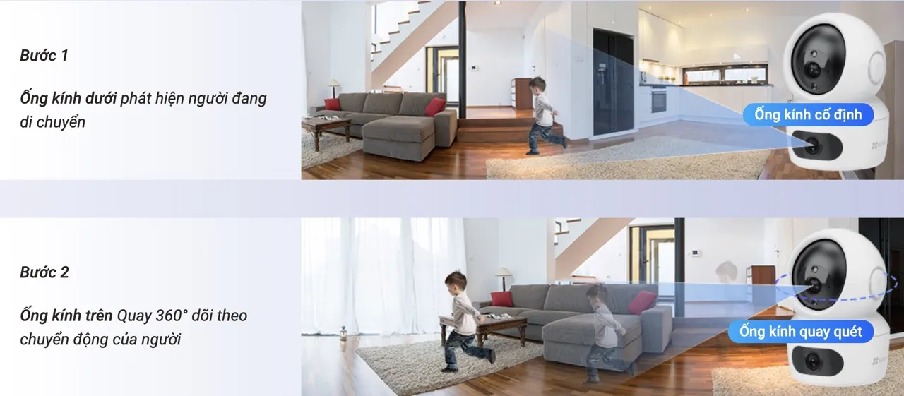 Camera 2 Mắt Trong Nhà Ezviz H7C Dual 4Mp+4Mp 14 Camera 2 Mắt Trong Nhà Ezviz H7C Dual - Akia Smart Home