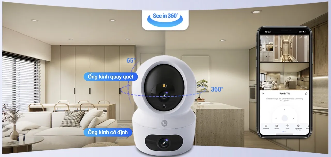Camera 2 Mắt Trong Nhà Ezviz H7C Dual 4Mp+4Mp 13 Camera 2 Mắt Trong Nhà Ezviz H7C Dual - Akia Smart Home