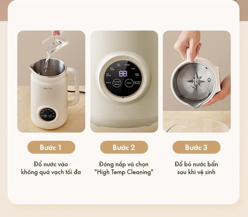 Máy Làm Sữa Hạt Bear Djj-D06W5 Đa Năng - Akia Smart Home