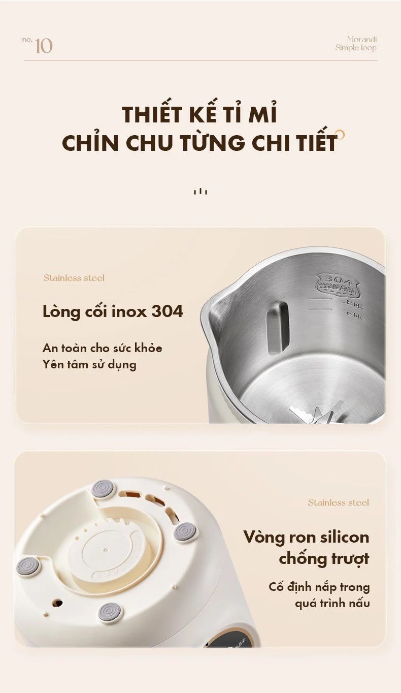 Máy Làm Sữa Hạt Bear Djj-D06W5 Đa Năng 13 Máy Làm Sữa Hạt Bear Djj-D06W5 Đa Năng - Akia Smart Home