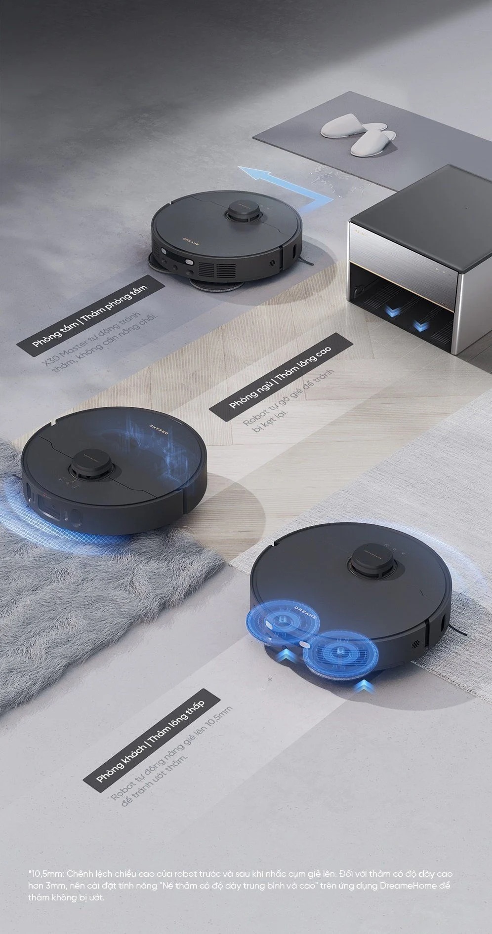 Robot Hút Bụi Lau Sàn Dreame X30 Master