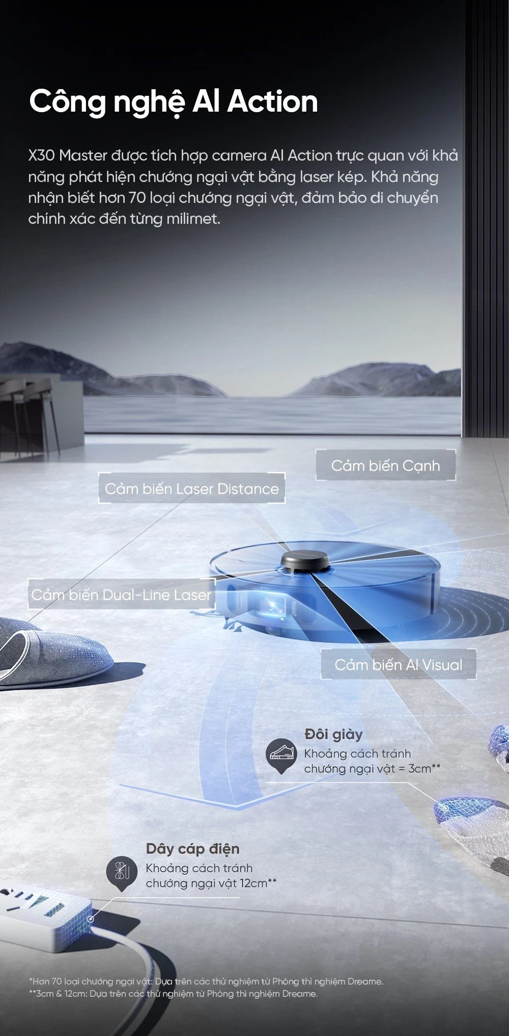 Robot Hút Bụi Lau Sàn Dreame X30 Master