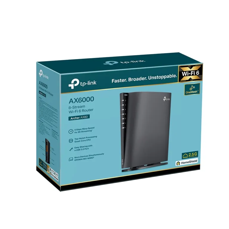 Router Wi-Fi 6 TP-LINK Archer AX80 cổng 2.5G 8 luồng - AKIA Smart Home