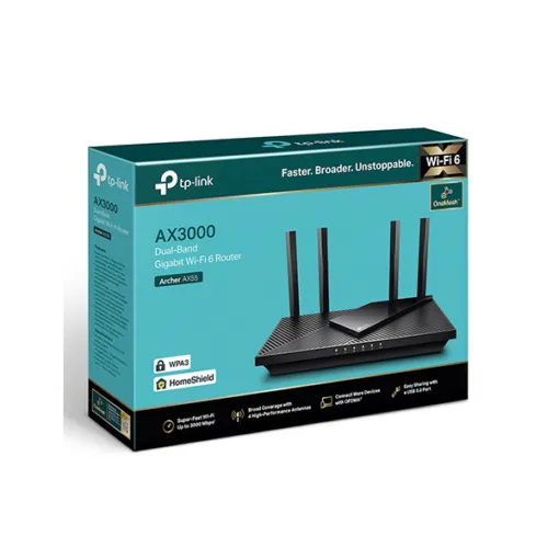 Bộ phát Wifi TP-Link Archer AX55 chuẩn Wifi 6 AX3000