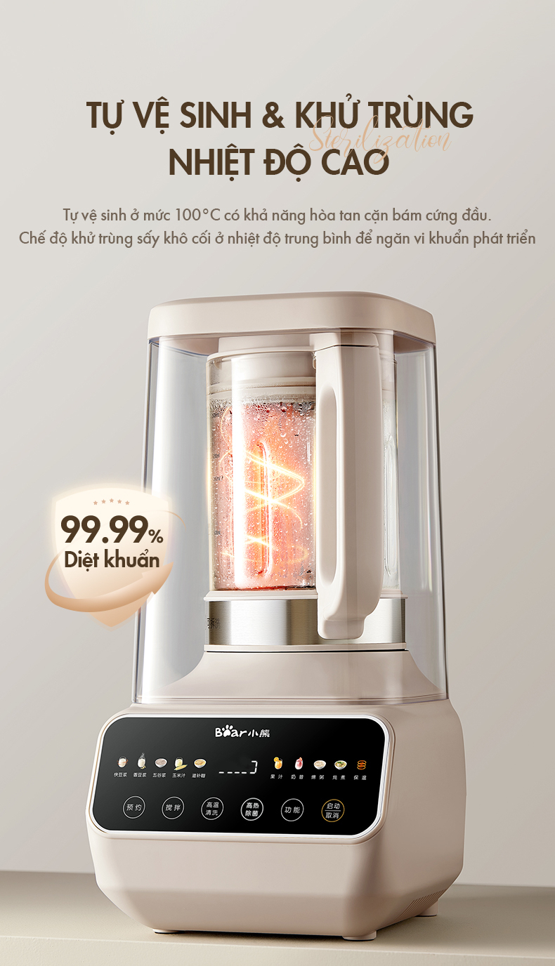 Máy Làm Sữa Hạt Đa Năng Bear Pbj-D08T1