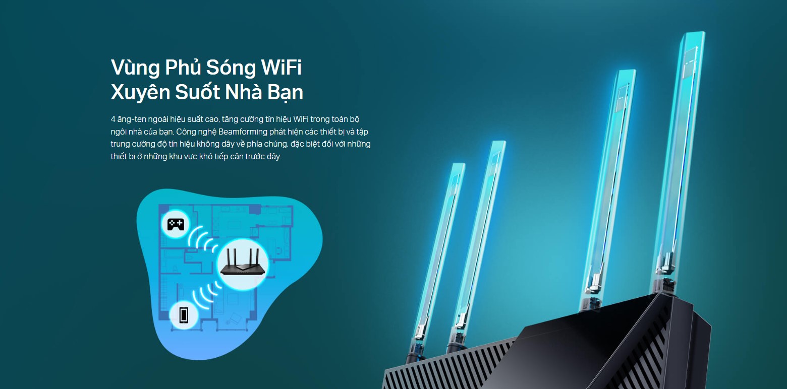Bộ Phát Wifi Tp-Link Archer Ax55 Chuẩn Wifi 6 Ax3000 - Akia Smart Home