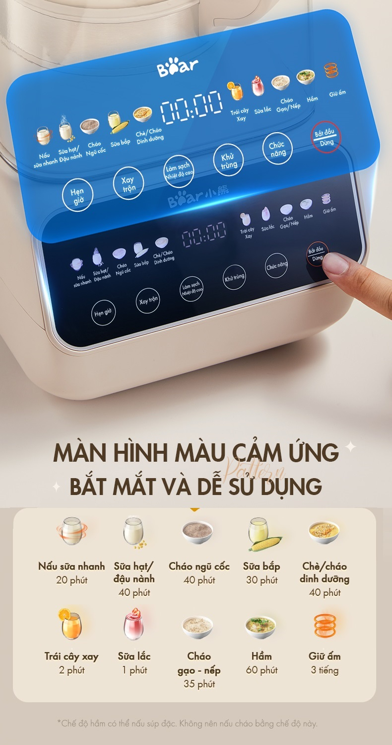 Máy Làm Sữa Hạt Đa Năng Bear Pbj-D08T1
