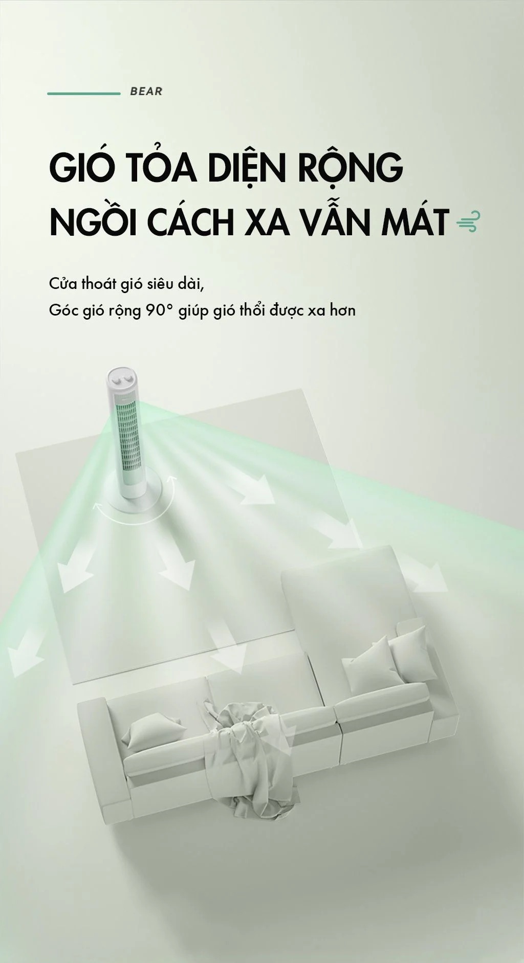 Quạt Tháp Điều Hòa Cao Cấp Bear Dfs-D40G1 - Akia Smart Home Quạt Tháp Điều Hòa Cao Cấp Bear Dfs-D40G1 - Akia Smart Home