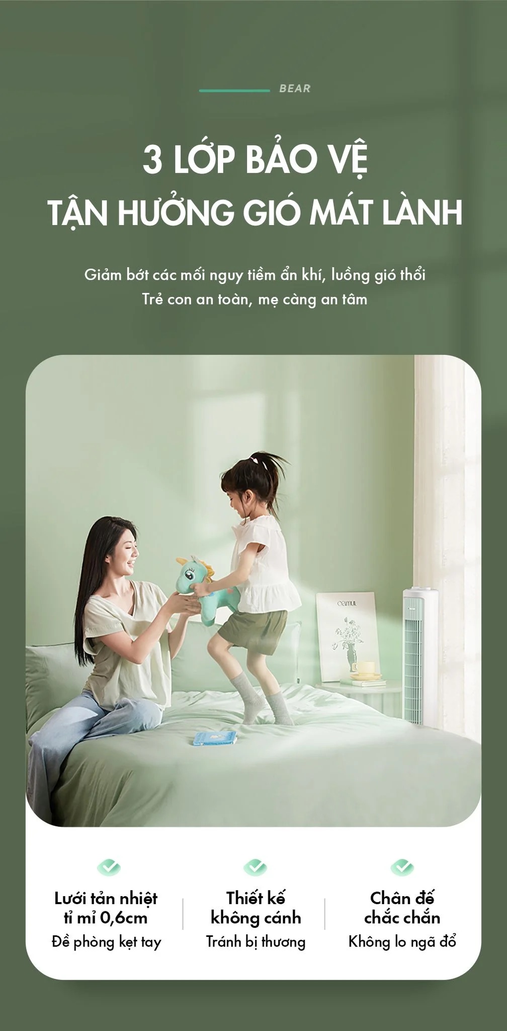 Quạt Tháp Điều Hòa Cao Cấp Bear Dfs-D40G1 7 Quạt Tháp Điều Hòa Cao Cấp Bear Dfs-D40G1 - Akia Smart Home