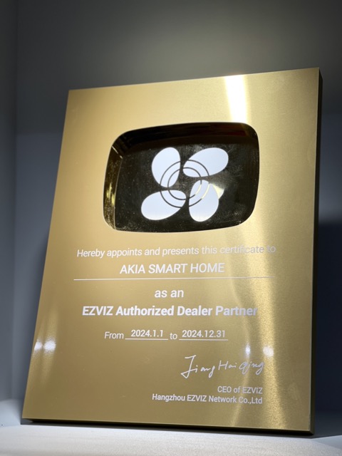 Giấy chừng nhận uỷ quyền chính thức của Ezviz cho AKIA Smart Home