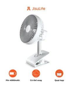 Quạt mini Jisulife F7B 3 cấp độ gió, pin 15 giờ - AKIA Smart Home