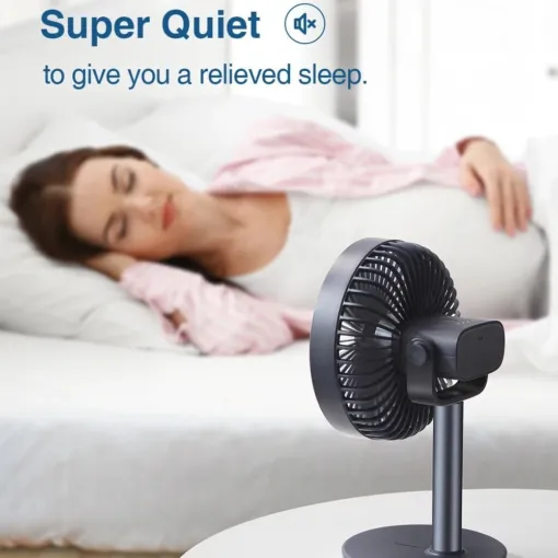 Quạt mini Jisulife F7B 3 cấp độ gió, pin 15 giờ - AKIA Smart Home