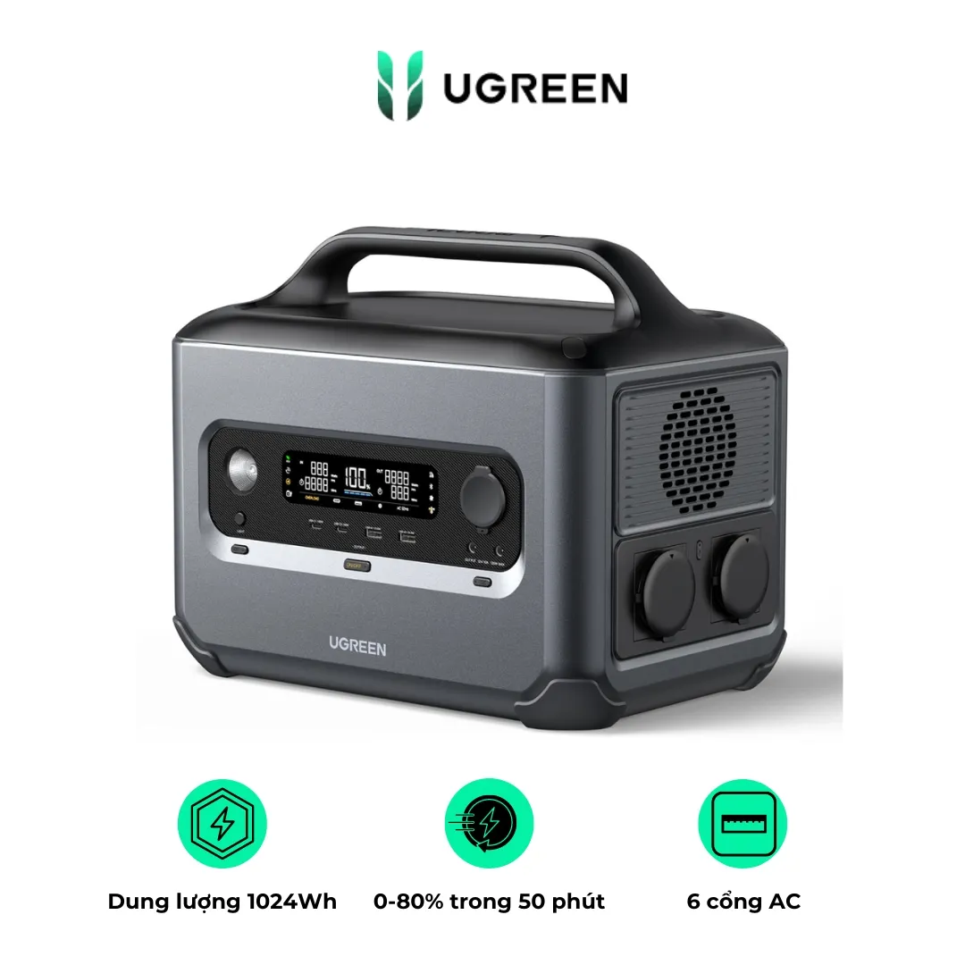 Trạm sạc dự phòng Ugreen GS1200 1200W - AKIA Smart Home
