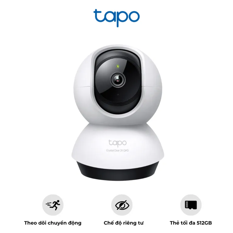 Camera an ninh WiFi xoay 360 trong nhà TP-Link Tapo C220 | AKIA