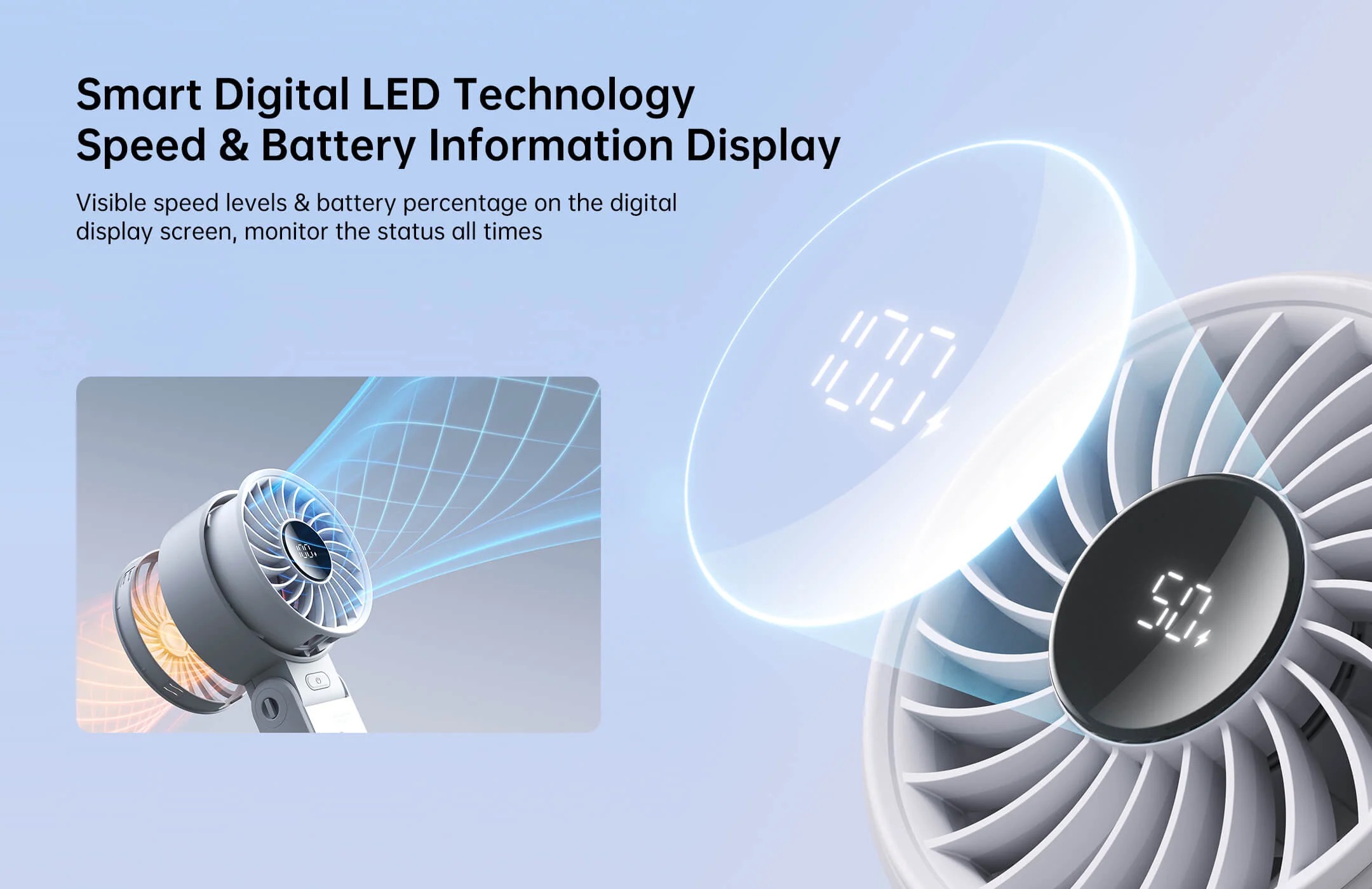 Quạt Cầm Tay Jisulife Life7 Dạng Gập - Akia Smart Home