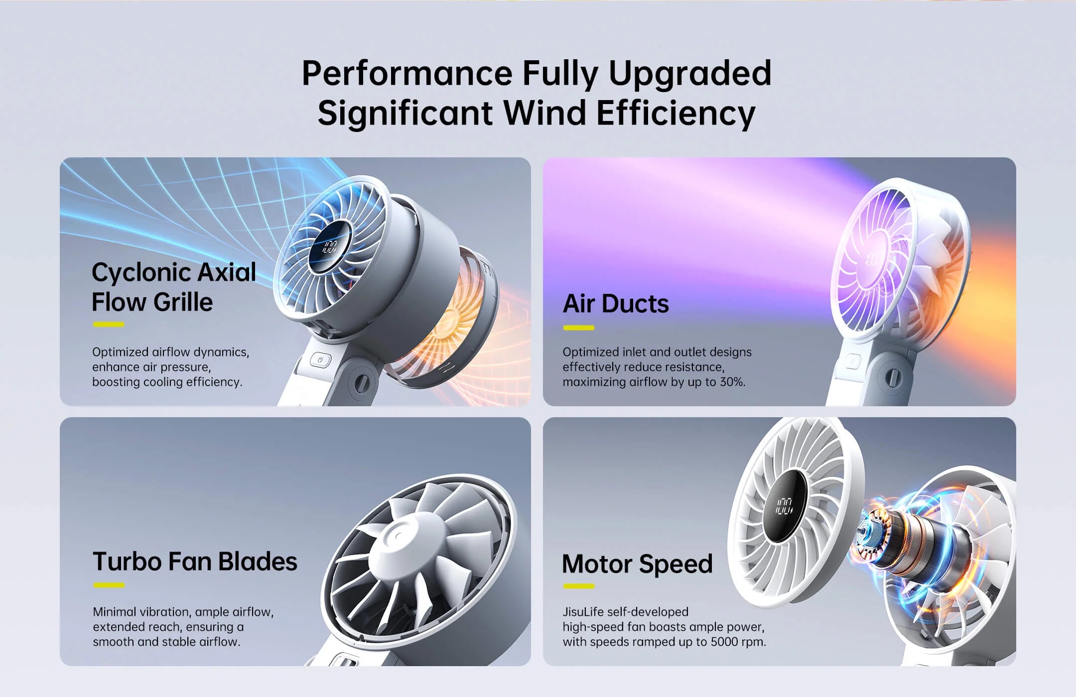 Quạt Cầm Tay Jisulife Life7 Dạng Gập - Akia Smart Home