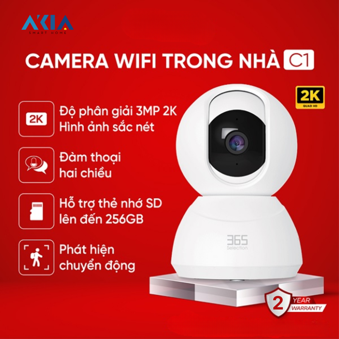 Camera Wifi Trong Nhà Thông Minh Selection C1
