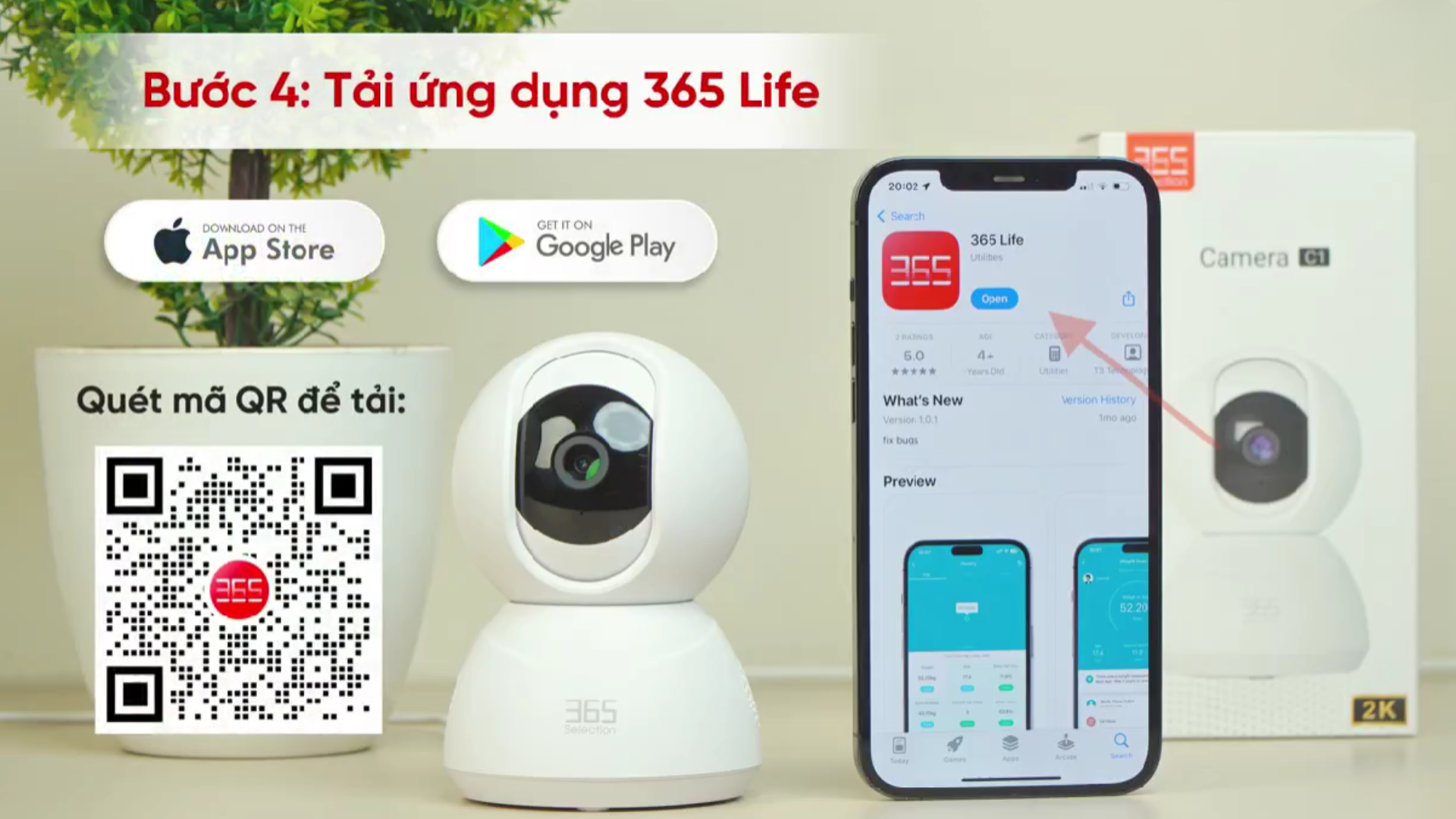 Camera Wifi Trong Nhà Thông Minh Selection C1