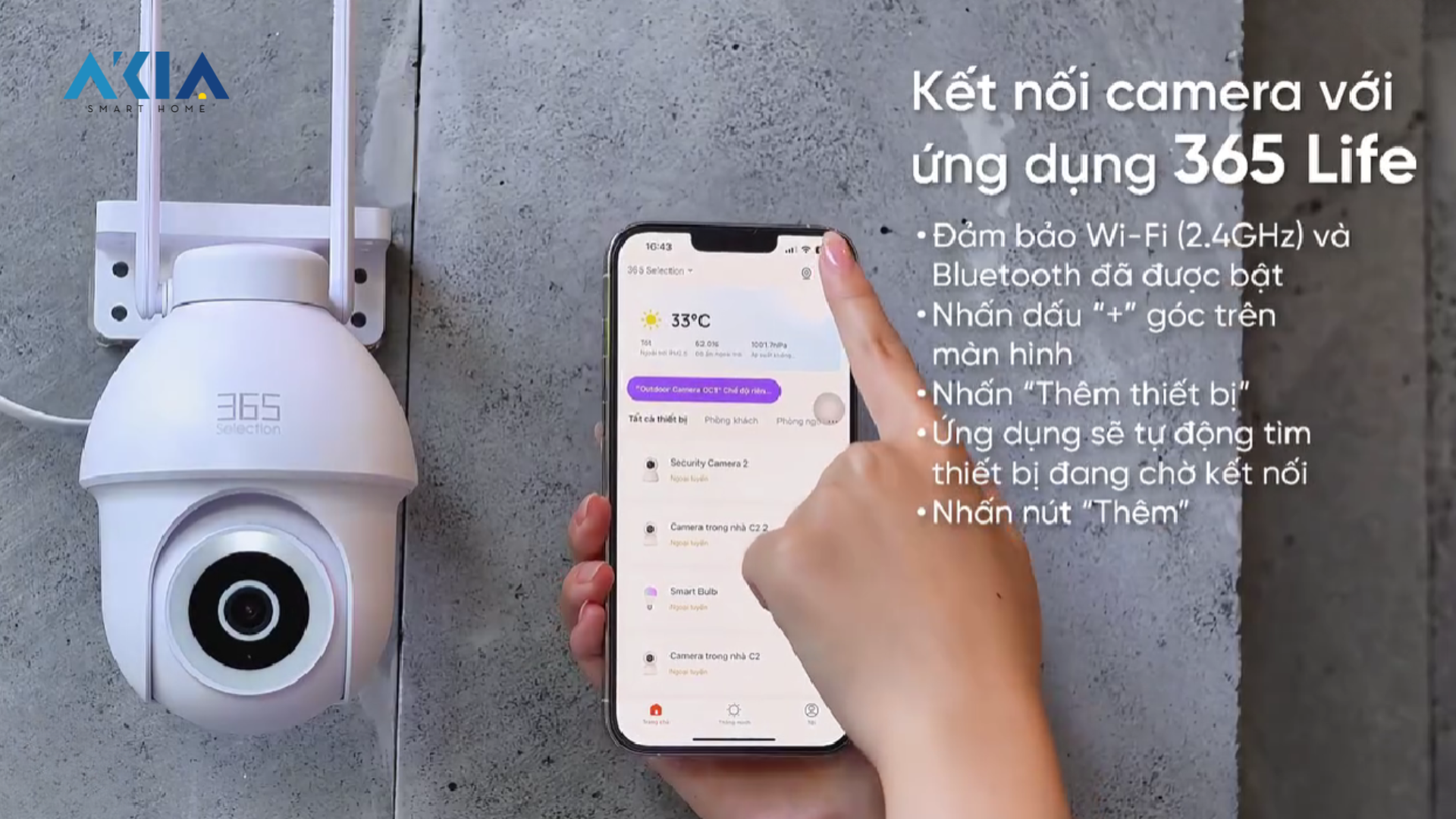 Camera Wifi Ngoài Trời Thông Minh 365 Selection Oc2
