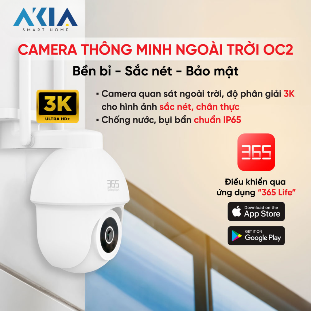 Camera Wifi Ngoài Trời Thông Minh 365 Selection Oc2