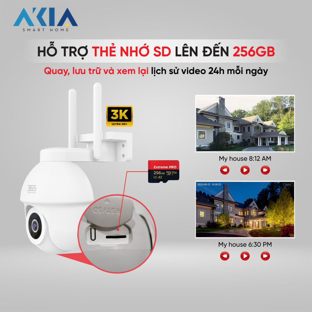 Camera Wifi Ngoài Trời Thông Minh 365 Selection Oc2